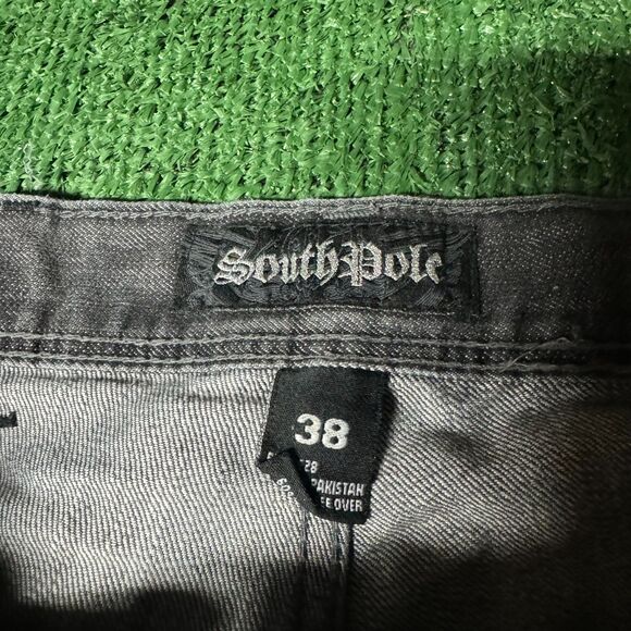 Vintage Y2K Southpole Baggy Grey Pants Size 38 Pocket Design 2000s Vintage Wide - Picture 5 of 8